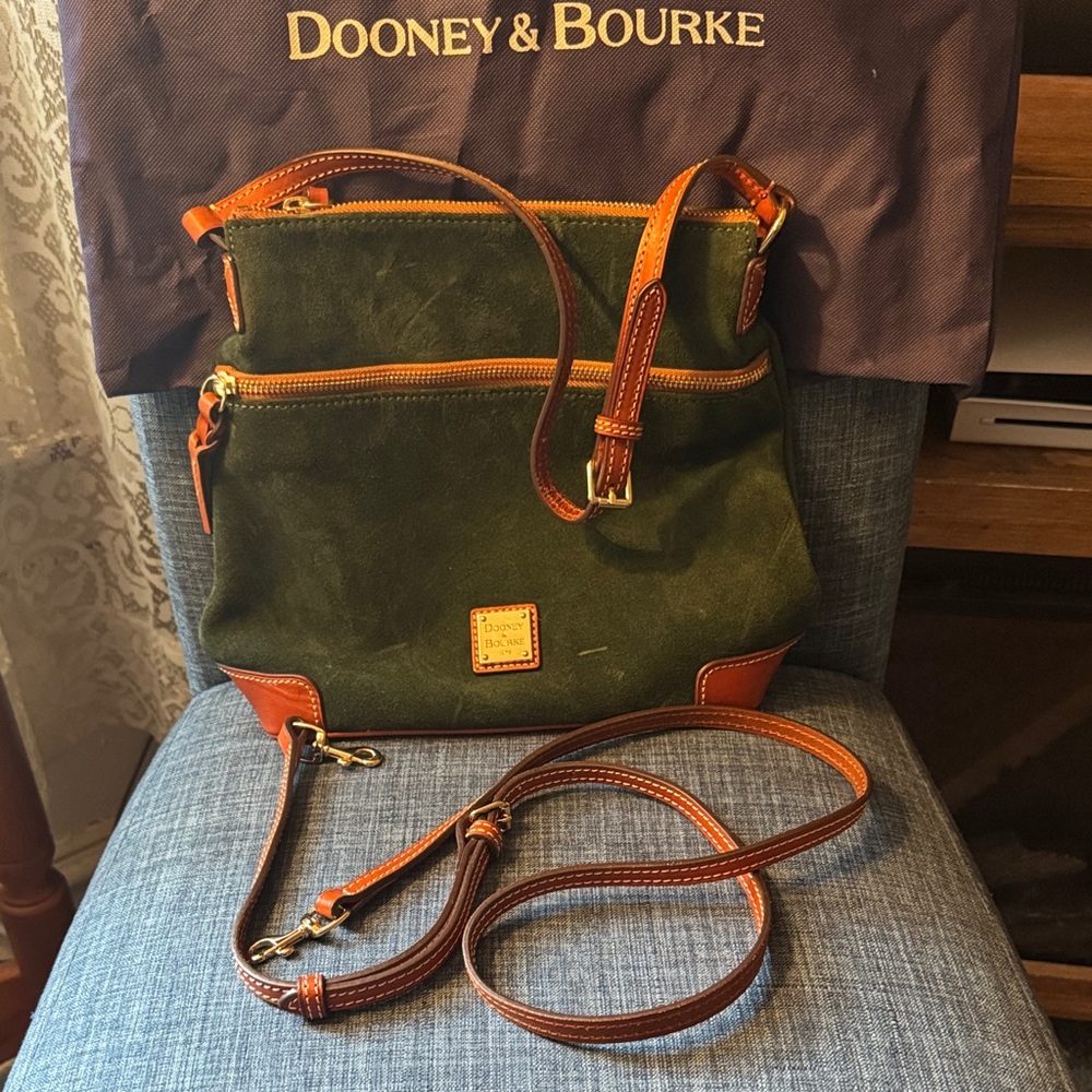 Dooney & Bourke Olive and Tan Crossbody Bag